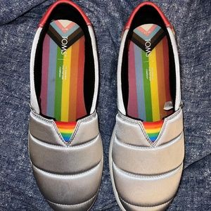 Toms Silver & Rainbow Alpargata Mallow